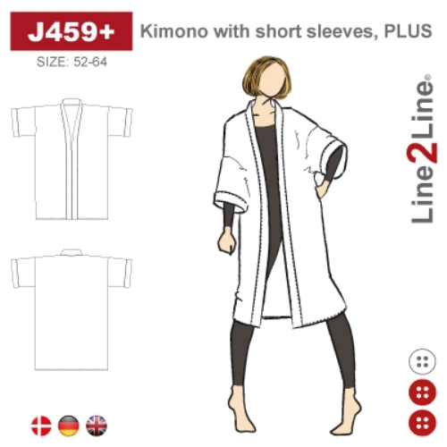 Mönster på kimono, öppenskjorta, Plus storlek, se vårt sortiment av heminredning, garn & tyger. Alltid till bra priser.