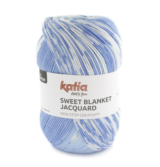 Sweet Blanket Jacuard Ackryl/PA 200gr/480m 306 Grå/Ljusblå/Babyblå, se vårt sortiment av heminredning, garn & tyger. Alltid till bra priser.
