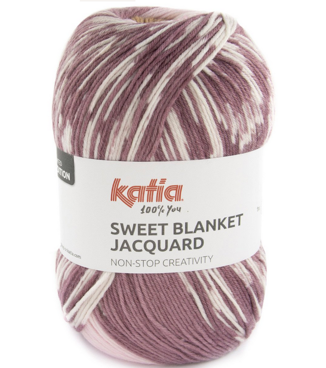 Sweet Blanket Jacuard Ackryl/PA 200gr/480m 308 Nougat/Vintöd/Rosa, se vårt sortiment av heminredning, garn & tyger. Alltid till bra priser.