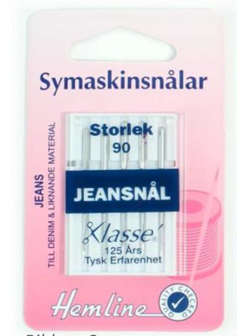 Symaskinsnålar Jeans 90, se vårt sortiment av heminredning, garn & tyger. Alltid till bra priser.