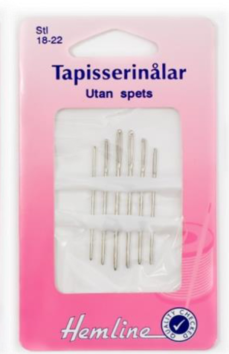 Tapisserinålar Utan spets 18/22, se vårt sortiment av heminredning, garn & tyger. Alltid till bra priser.