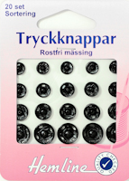 TRYCKKNAPPAR SORT. SVARTA , se vårt sortiment av heminredning, garn & tyger. Alltid till bra priser.