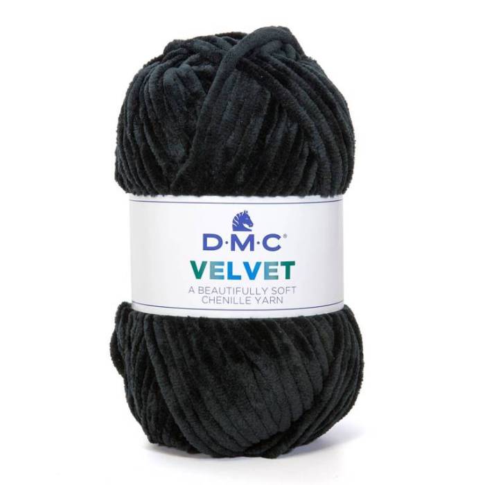 DMC Velvet Chenille 100g svart 010, se vårt sortiment av heminredning, garn & tyger. Alltid till bra priser.